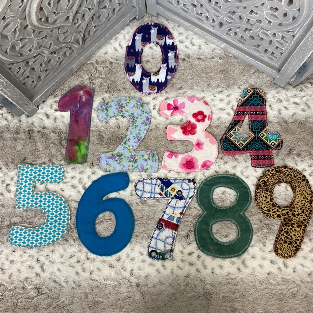 Handmade felt fabric numbers boys girls educational toys sensory play preschool